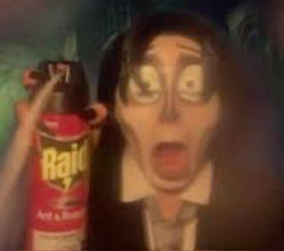 victor van dort spraying you with raid meme